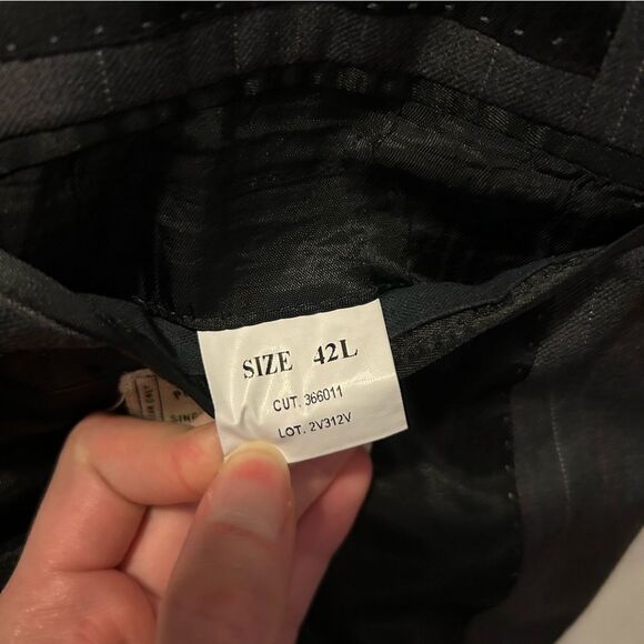 John Varvatos Premium Tailored Delancy Charcoal Blazer Size 42 Long - Picture 13 of 14